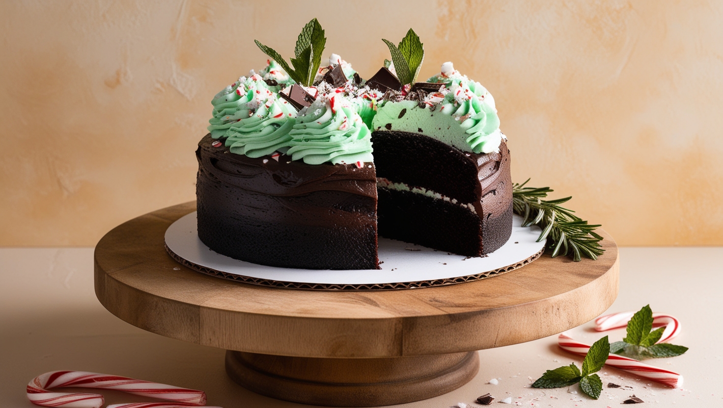 Keto Chocolate Peppermint Cake